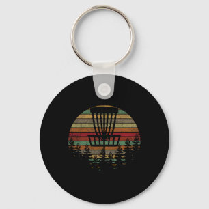 Retro Vintage Disc Golf Shirt Frolf Flying Disc Sp Key Ring