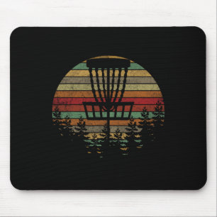 Retro Vintage Disc Golf Shirt Frolf Flying Disc Sp Mouse Pad