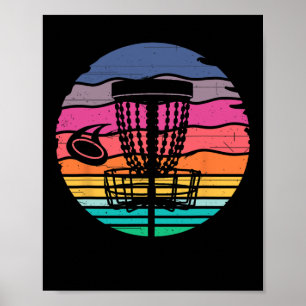 Retro Vintage Disc Golf Shirts Disc Golf Clothing  Poster