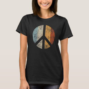 Retro Vintage Distressed Peace Sign T-Shirt