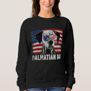 Retro Vintage Dog Dad Puppy Dalmatian Dad Ever Sweatshirt