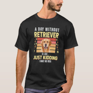 Retro Vintage Dog Quote Golden Retriever Fur Baby T-Shirt