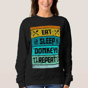 Retro Vintage Donkey Funny For Men Women Kids Sweatshirt