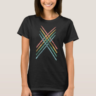 Retro Vintage Drummer 70s 80s Distressed Drum Sti T-Shirt