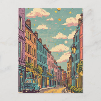 retro vintage Dublin Ireland Postcard