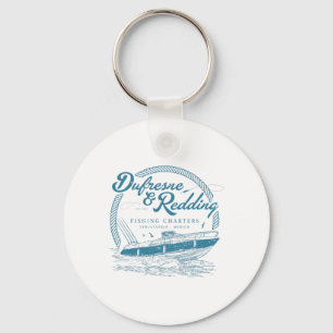Retro Vintage Dufresne And Redding Fishing Charter Key Ring