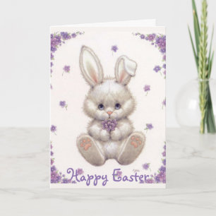 Retro/Vintage Easter Bunny Holiday Card