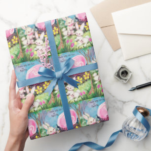 retro vintage Easter bunny Holiday Wrapping Paper