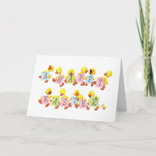 Retro/Vintage Easter Duckling Holiday Card