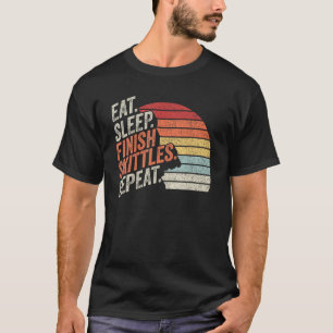 Retro Vintage Eat Sleep Finnish Skittles Player Re T-Shirt