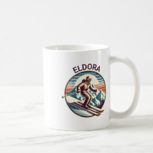 Retro Vintage Eldora Colorado Ski Resort Winter Sk Coffee Mug