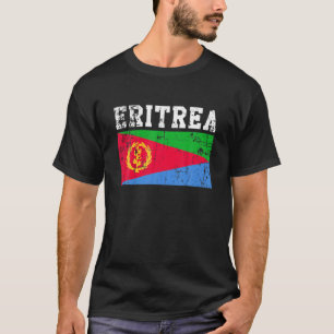 Retro Vintage Eritrea Flag Eritrean Roots T-Shirt