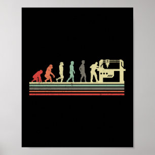 Retro Vintage Evolution CNC Machinist Programmer Poster
