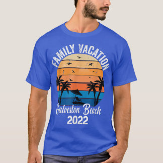 Retro Vintage Family Vacation 2022 Teas Galveston  T-Shirt