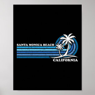 Retro Vintage Family Vacation California Santa Mon Poster