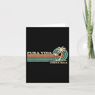Retro Vintage Family Vacation Costa Rica Pura Vida Card