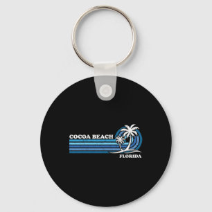 Retro Vintage Family Vacation Florida Cocoa Beach  Key Ring