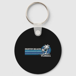 Retro Vintage Family Vacation Florida Destin Beach Key Ring