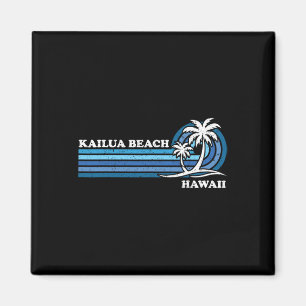 Retro Vintage Family Vacation Hawaii Kailua Beach Magnet