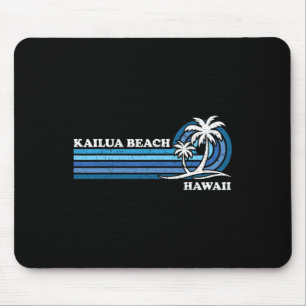Retro Vintage Family Vacation Hawaii Kailua Beach  Mouse Pad