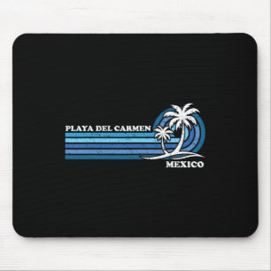 Retro Vintage Family Vacation Mexico Playa Del Car Mouse Pad