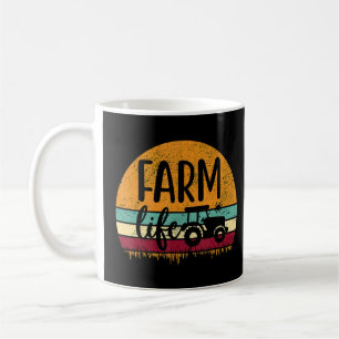 Retro Vintage Farm Life Farming Tractor Family Far Coffee Mug