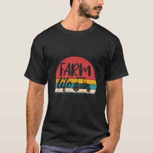 Retro Vintage Farm Life Farming Tractor Farmer T-Shirt