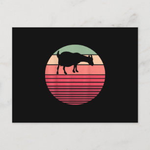 Retro Vintage Farmer Farm Animal Goat Lover Gifts Invitation Postcard