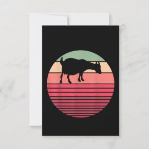 Retro Vintage Farmer Farm Animal Goat Lover Gifts Thank You Card