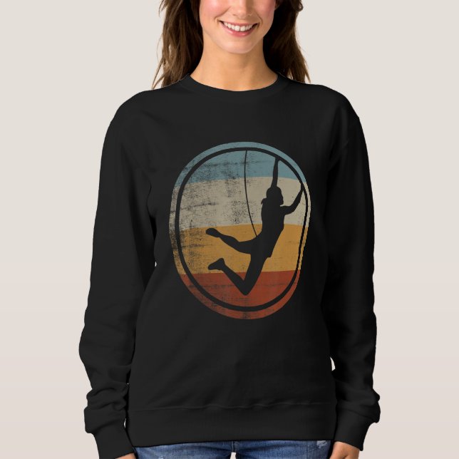 Retro Vintage Female Climber Mountain Climbing Sweatshirt (Front)