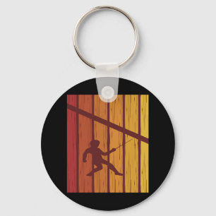 Retro Vintage Fencing Key Ring