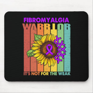 Retro Vintage Fibromyalgia Awareness Not Weak Purp Mouse Pad
