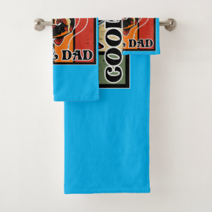 Retro Vintage Fishing Reel Cool Dad Fishing Lover Bath Towel Set