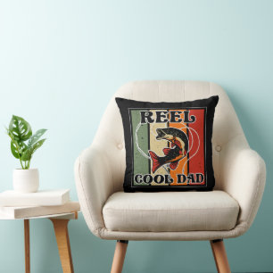 Retro Vintage Fishing Reel Cool Dad Fishing Lover Cushion