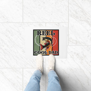 Retro Vintage Fishing Reel Cool Dad Fishing Lover Doormat