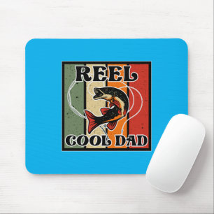 Retro Vintage Fishing Reel Cool Dad Fishing Lover Mouse Pad