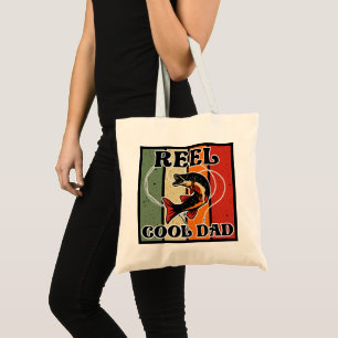 Retro Vintage Fishing Reel Cool Dad Fishing Lover Tote Bag