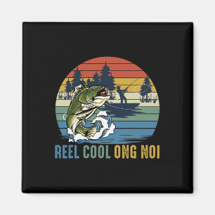 Retro Vintage Fishing Reel Cool Ong Noi Father's D Magnet