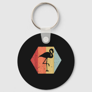 Retro Vintage Flamingo   Cute Flamingo Lover Key Ring