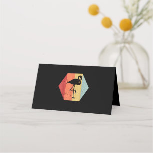 Retro Vintage Flamingo Cute Flamingo Lover Place Card