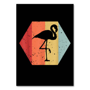 Retro Vintage Flamingo Cute Flamingo Lover Table Number