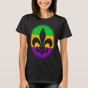 Retro Vintage Fleur De Lys Symbol Mardi Gras T-Shirt