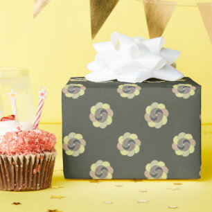 Retro vintage floral design wrapping paper