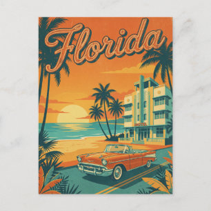 retro vintage Florida Postcard