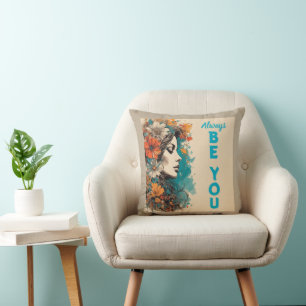 Retro Vintage Flower Power Cushion
