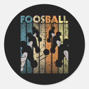 Retro Vintage Foosbyll Player Table Footbyll Socce Classic Round Sticker