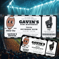 Retro Vintage Football Ticket Sport Birthday Party