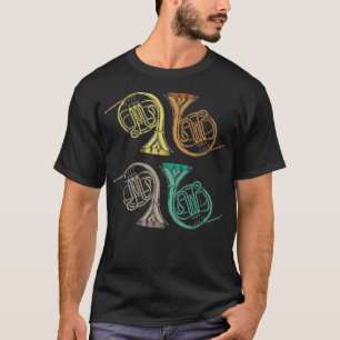 Retro Vintage French Horn Player French Hornist1 T-Shirt
