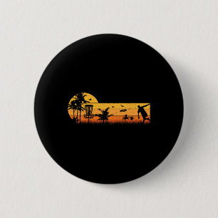 Retro Vintage Frisbee Golf Player Design Disc Golf 6 Cm Round Badge