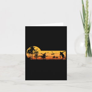 Retro Vintage Frisbee Golf Player Design Disc Golf Card